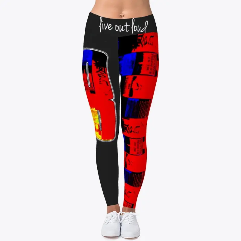 Live Out Loud Bold Red Print Leggings