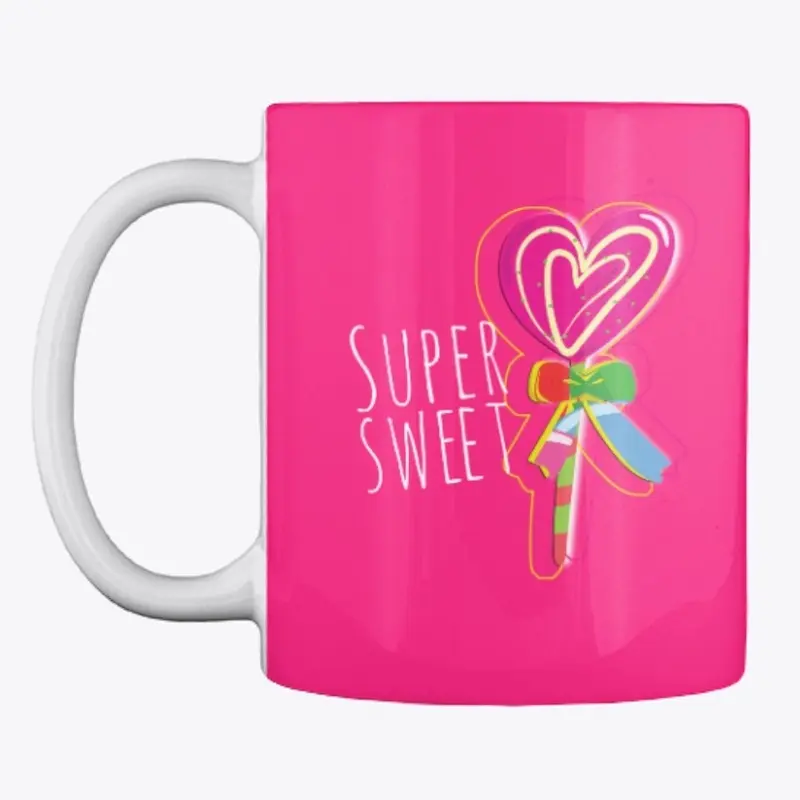 Super Sweet Pink Candy Lollipop Design