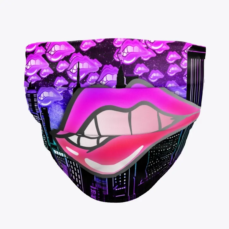 Pop Art Inspired Pink Glossy Lips